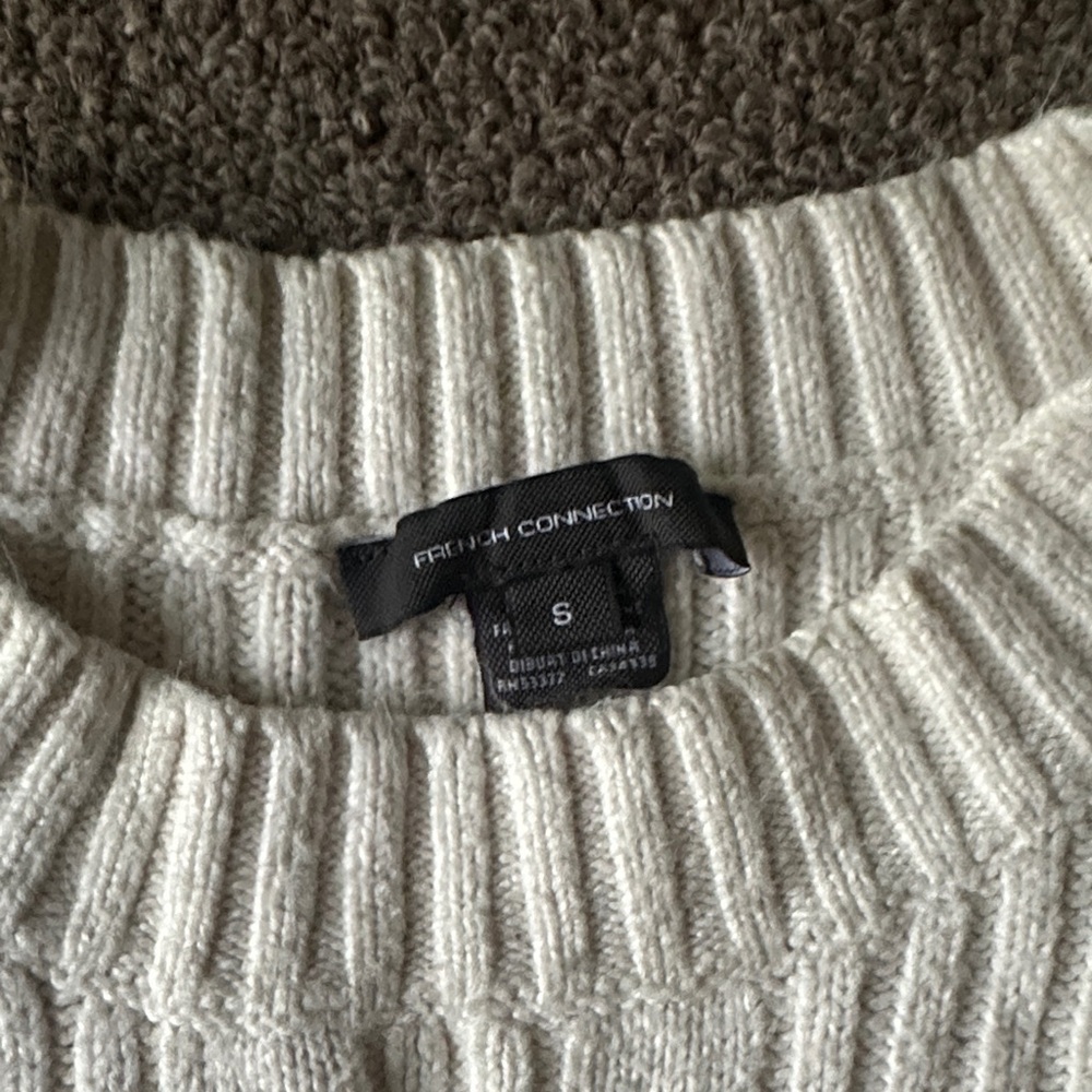 French Connection Ivory Ribbed Sweater - Picture 2 of 4